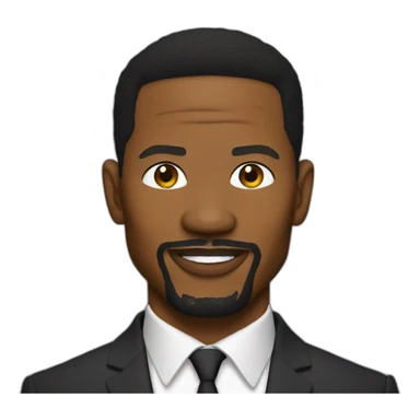 actor Jamie Foxx wearing suit sticker