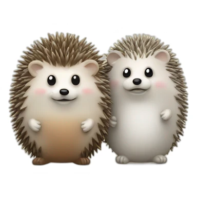 Hedgehog salt and pepper sticker