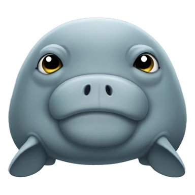 Grumpy manatee sticker