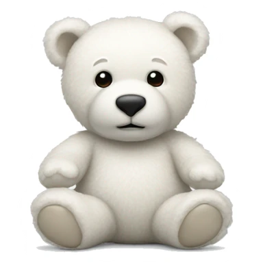 Aestethic white teddy bear sticker