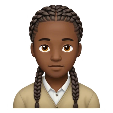 Black men with braids sticker