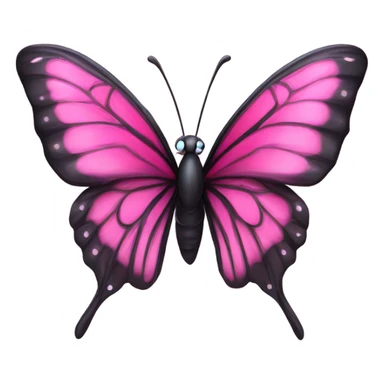 black and pink butterfly sticker