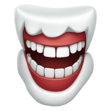 merry christmas teeth sticker