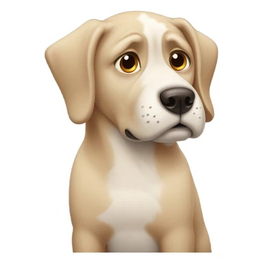 Perrito triste llorando  sticker