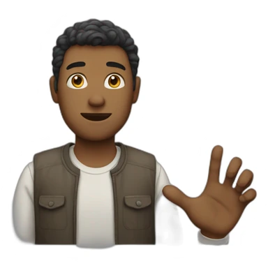 man with handsthat don't know sticker