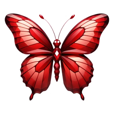 dark red crystal butterfly sticker