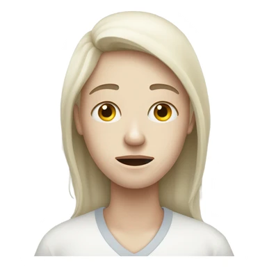 sick person white  sticker