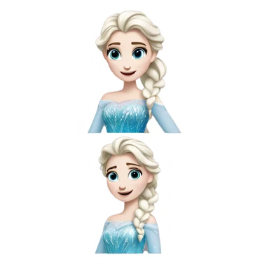 Elsa qui fait coucou sticker
