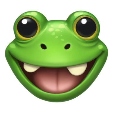 Silly frog smiling creepy sticker