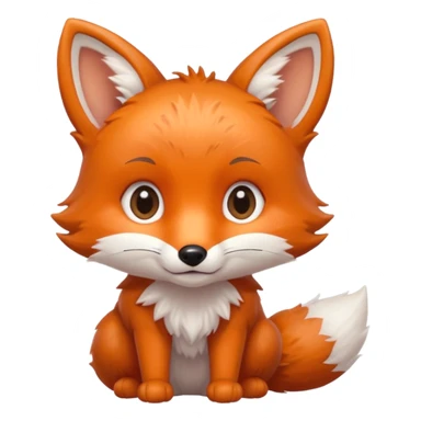 a baby fox emoji sticker