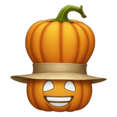 a pumpkin in a hat sticker
