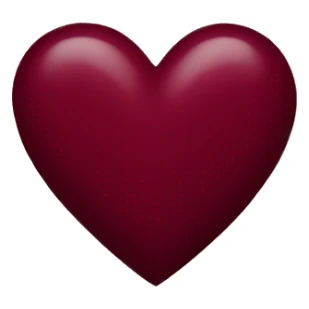 burgundy heart sticker