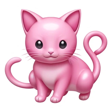 pink Mew Pokemon floating sticker