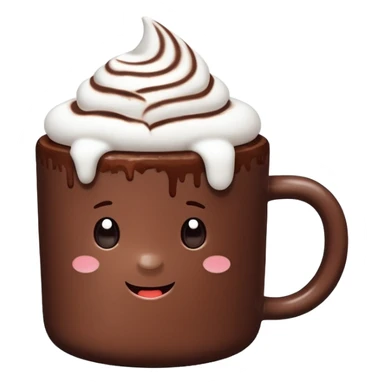 A cute Christ hot chocolate with marshmallows sticker