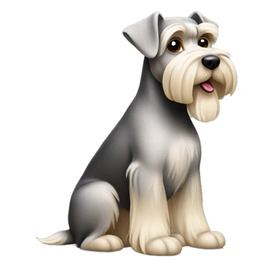 blonde sitting schnauzer  sticker