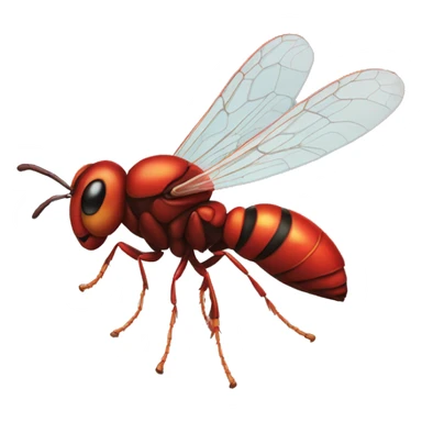 flying Red Wasp sticker