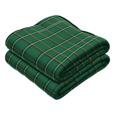 tartan blanket dark green folded  sticker