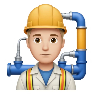 customer. 1 person only white male with shoulder normal person cloths. adult. pipeline technician change the expression and the shape of the face change the color of eyes sticker