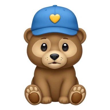 oso con gorra azul sticker
