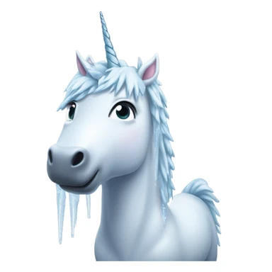 Very cold unicorn  sticker