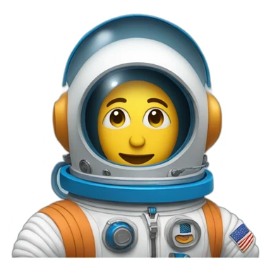 Spaceman with open blue spacesuit sticker