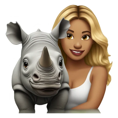 baby rhino with beyonce sticker