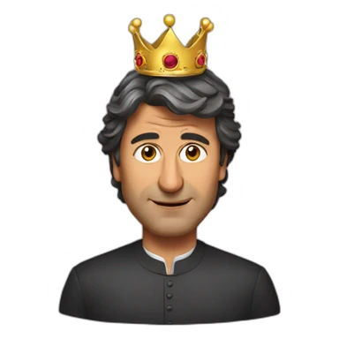 Imran khan with crown on his head sticker