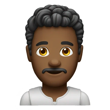 Man with bead sticker