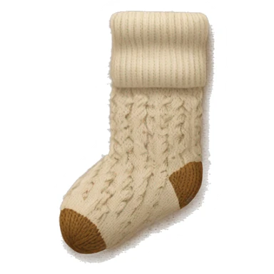 Beige knit Christmas sock sticker