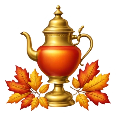 The samovar and autumn sticker