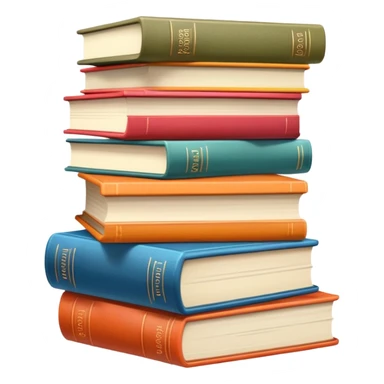 Stack of colorful books sticker