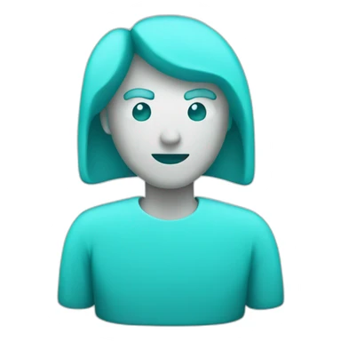 Cyan info icon symbol  sticker