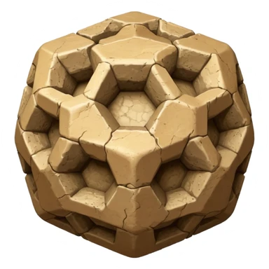 american-beije-intricate-stone-age-rocky-crusted-dodecahedron-shaped sticker