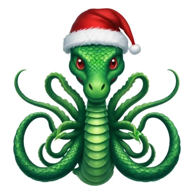 hydra, christmas hat,Seven heads sticker