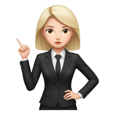 girl boss, business attire, powerful pose, minimal sticker