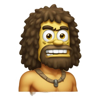 spongebob caveman sticker