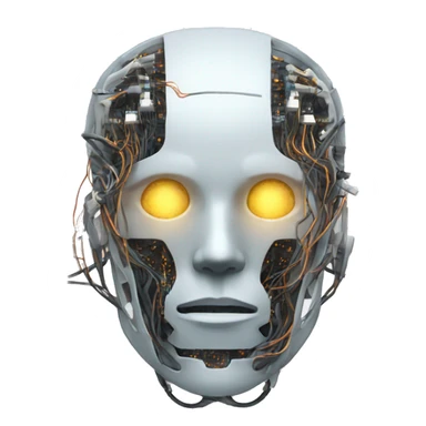 dead cyborg wires and circuits  sticker