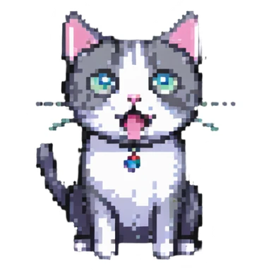 cat with a surprised expression sticker