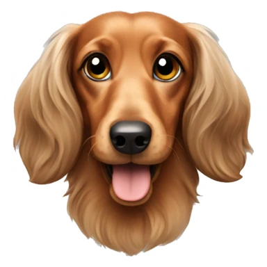 Chunky Miniature long haired dachshund  sticker