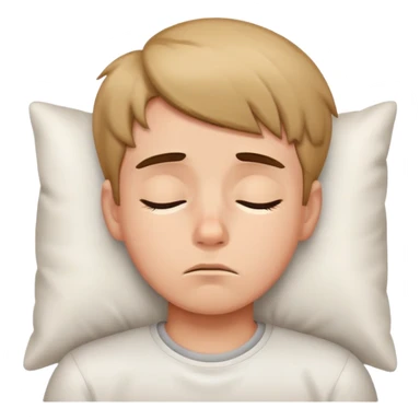 tired boy with sleepy expression sticker
