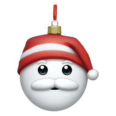 Santa hat ornament  sticker