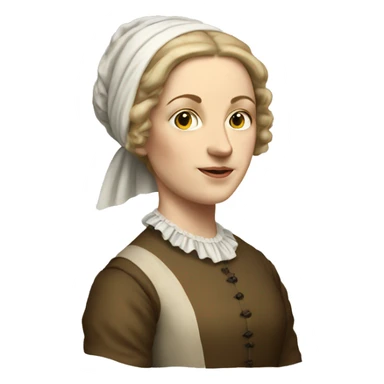 white woman from 1600s virginia sticker