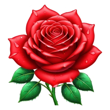 glitter red rose with blood sticker