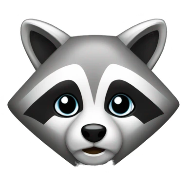 diamond racoon head sticker