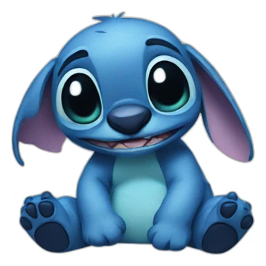 Stitch qui fume sticker