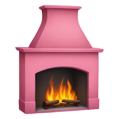 Pink fireplace sticker