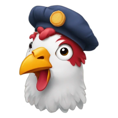 chicken nugget wearing a beret sticker