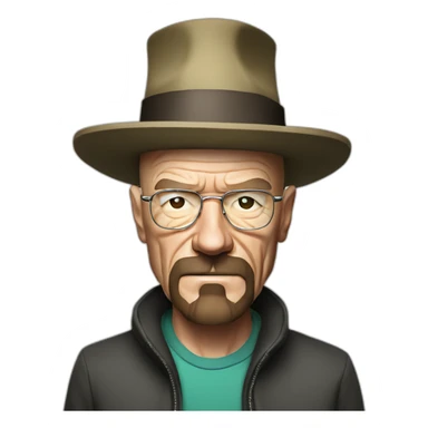 Walter white with party hat sticker