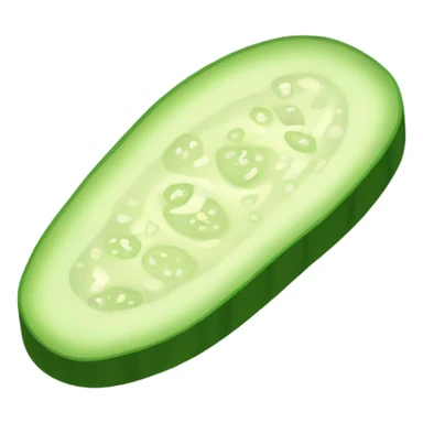single rounded slice of cucumber sticker