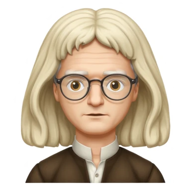 issac newton with glasses sticker